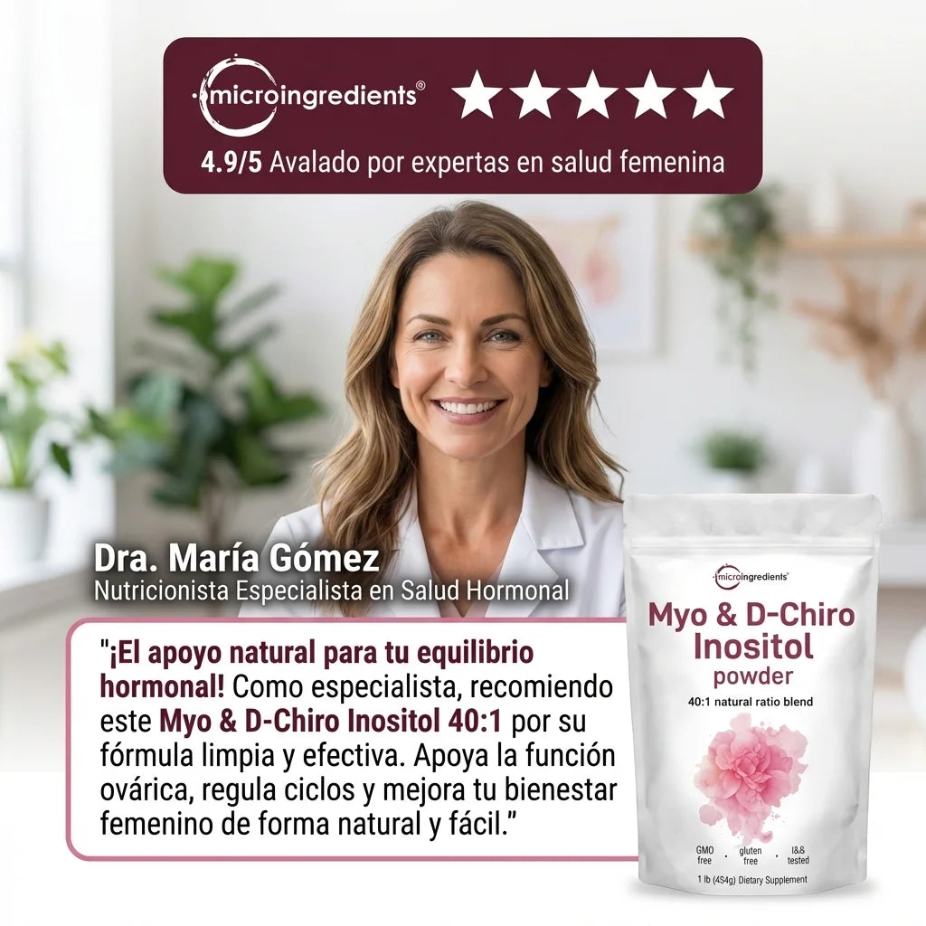 Inositol 40:1 Myo & D-Chiro para el Equilibrio Hormonal
