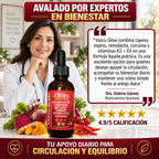 CLEAN NUTRACEUTICALS Vascu Glow - Gotas para Reducir el Antojo por el Dulce y Mejorar tu Circulación - Cayenne, Hawthorn, Beet Root y K2+D3 - 60 ml